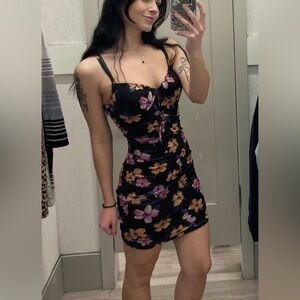 Floral Black Dress H&M